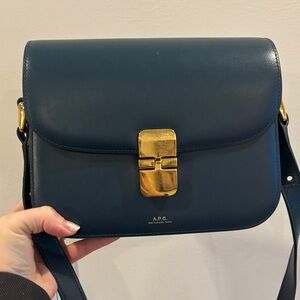 A.P.C. Dark Blue/Teal Grace Bag Small